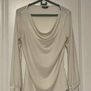 Xhilaration Cream Cowl Neck Blouse